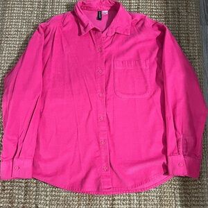 New H&M pink botton up